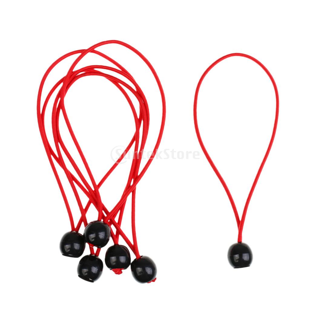 6 pieces 5.9 " heavy duty ball bungee rope flag pole tying elastic cord tarpaulin canopy straps tent accessories