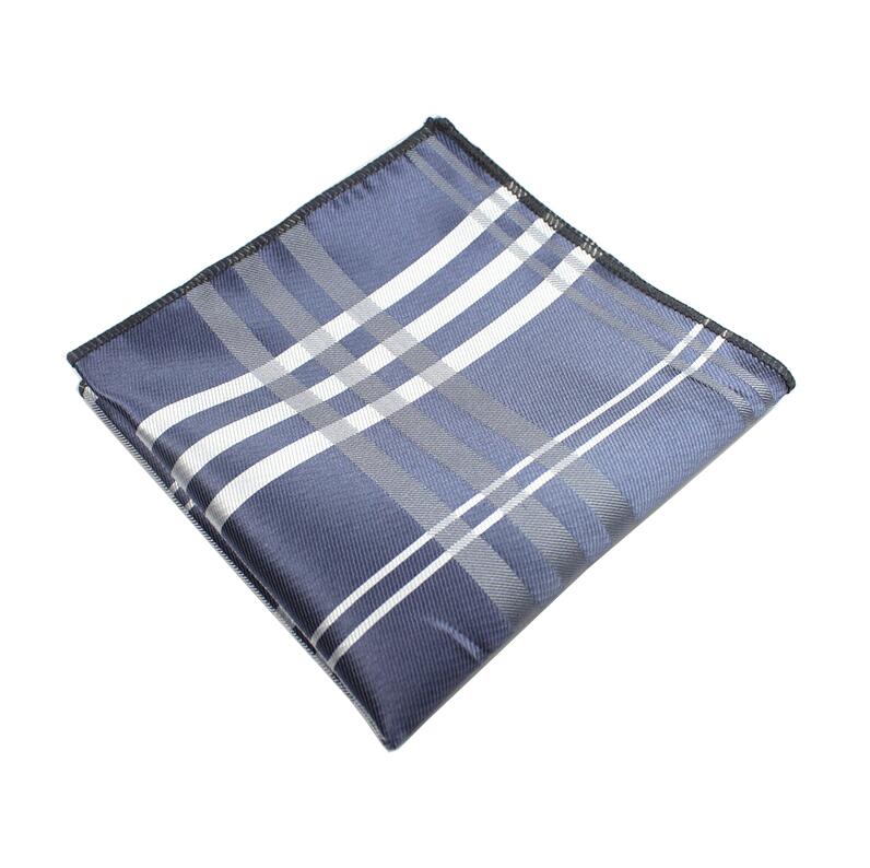 Mouchoir en soie Plaid tissé motif Paisley Hanky pour hommes, pochettes carrées, idéal pour les affaires, mariage: 06