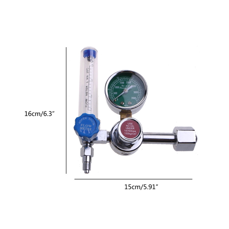 Oxygen Regulator O2 Pressure Reducer Compatible with Inhalator Pressure Reducing Val ve G5/8 Female Thread Inhalator