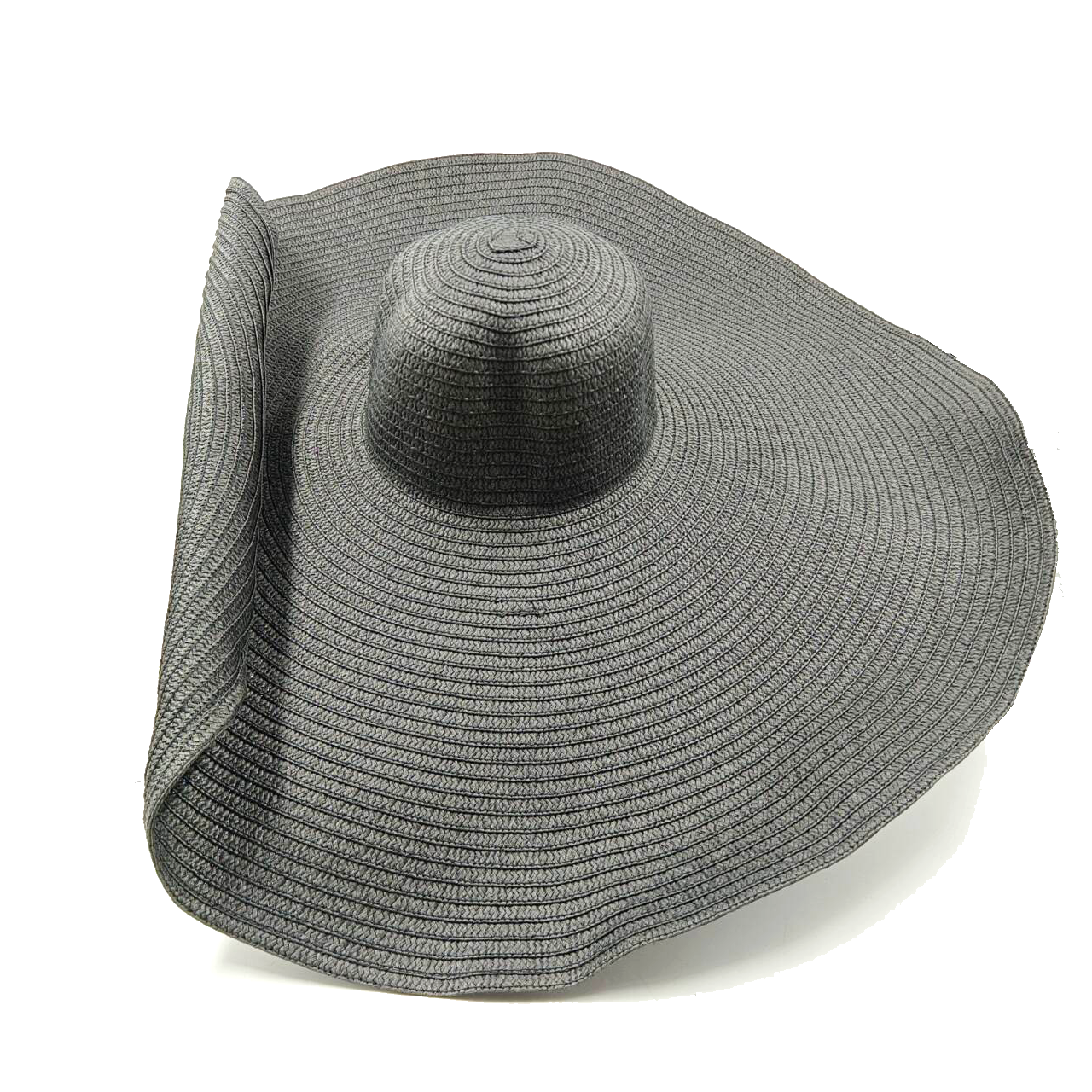 Chapéu de Palha Brim, Ultrafino, Respirável, Elegante, Sol, Praia, Viagem, Gorras, Verão, 25cm: Preto