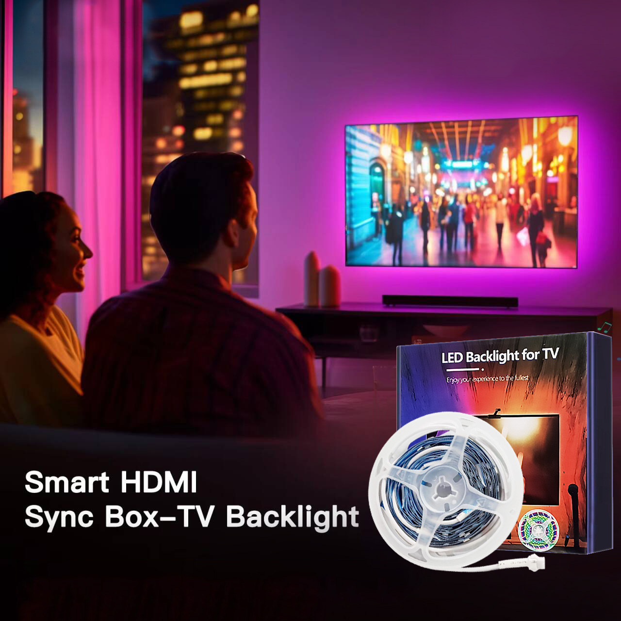 Led Ambilight Tv rétro-éclairage 5V Usb Rgbic bande de lumière LED intelligente avec caméra 3.8M 5M App éclairage intelligent lampe de synchronisation de couleur