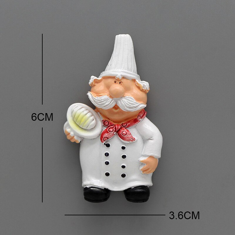 Cartoon Brood Chef Koelkast Magne 3d Koelkast Magneten Cartoon Karakter Koelkast Stickers Home Decoratie: F