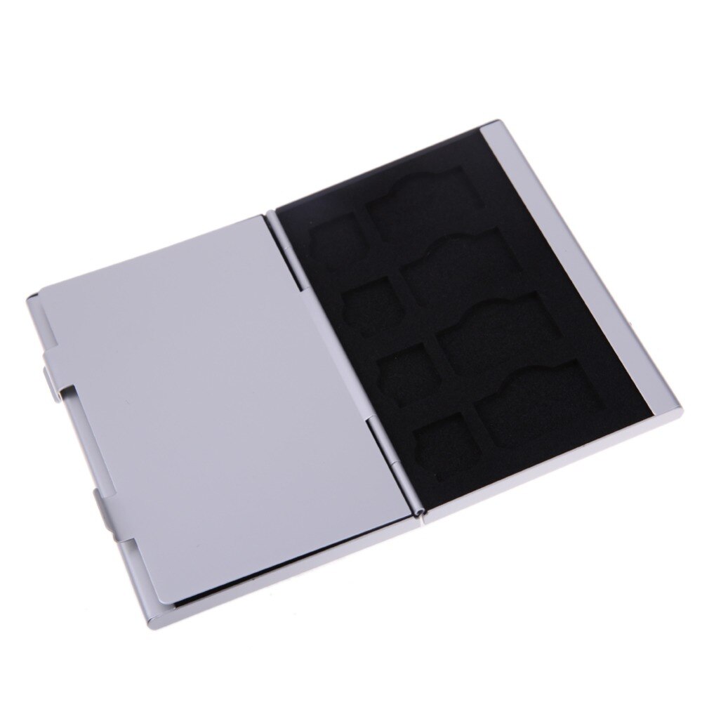 Caja de almacenamiento de aluminio para tarjetas SIM, estuche Protector de soporte para tarjetas de memoria, Micro Nano SIM, 15 en 1