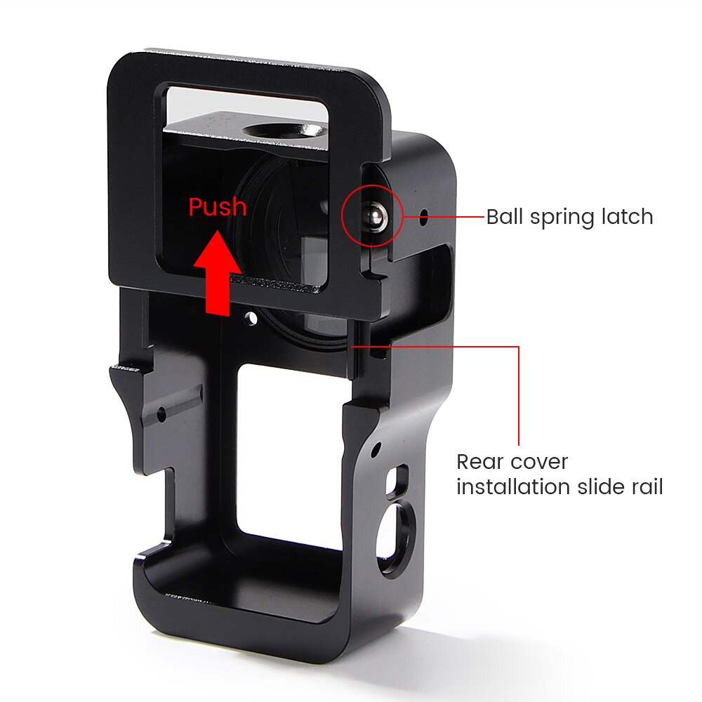 Dji Action 2 Aluminium Beschermhoes Magnetische Frame Shell Behuizing Camera Kooi Case 1/4 Schroef Voor Dji Action 2 accessoires
