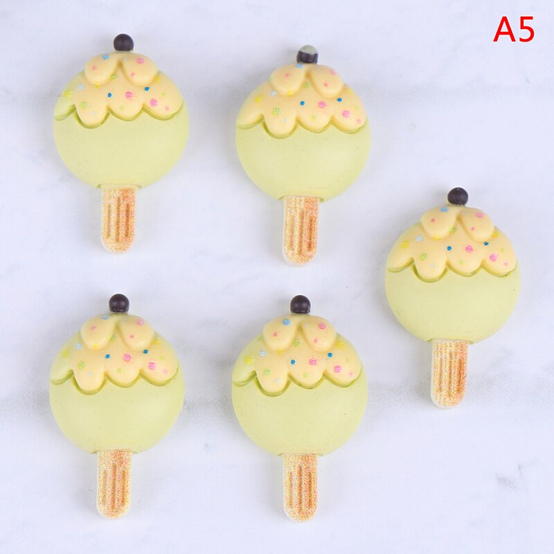 Cute Mini Dollhouse Miniature Pretend Toys Ice Cream Cups Spoon Bar DIY Ice-lolly Simulation Food For Dolls Accessories: 10