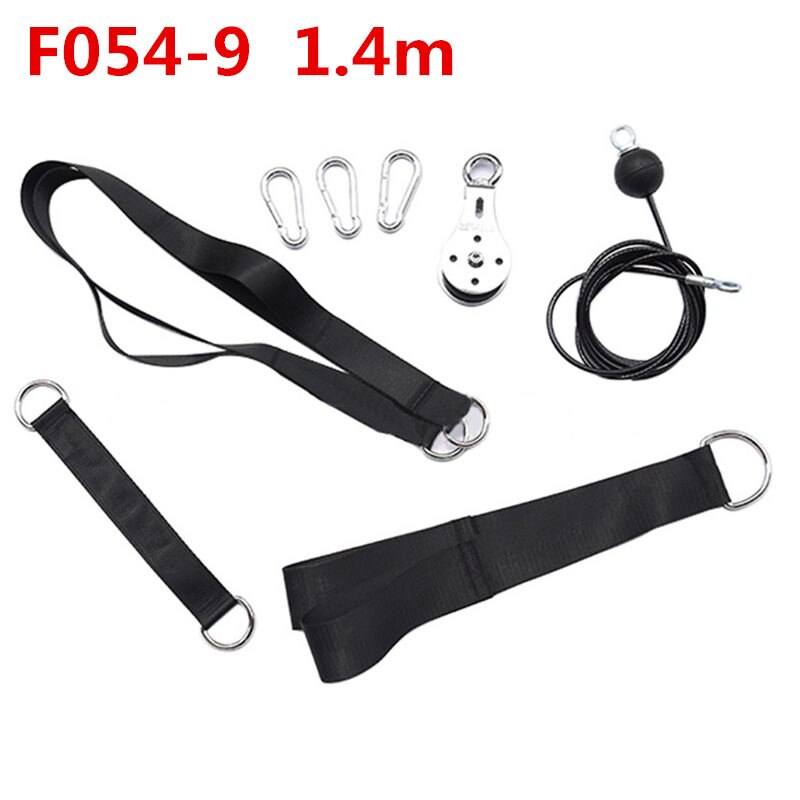 Gym Fitness DIY Pulley Cable Machine Arm Biceps Triceps Lifting Hand Gripper Strengths Trainer Exercise Pulley Training Device: Light Yellow