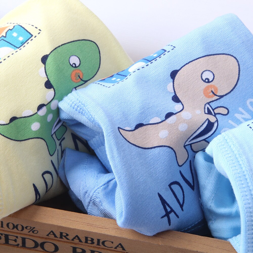 10 Pcs/lot Cartoon dinosaur Kids Boy Underwear Children Underpants Comfortable Breathab Briefs Boys Underware Pants For 1-8Y