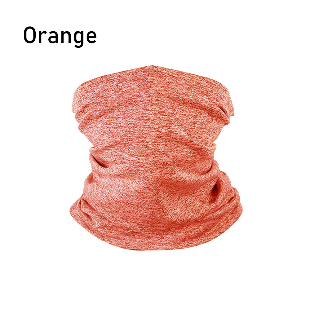 1pc lapsen puhtaan värin maaginen huivi näkymätön tasku puolikasvot kaulasuojus huivi pölytiivis bandana ulkopyöräilyvaruste: Oranssi