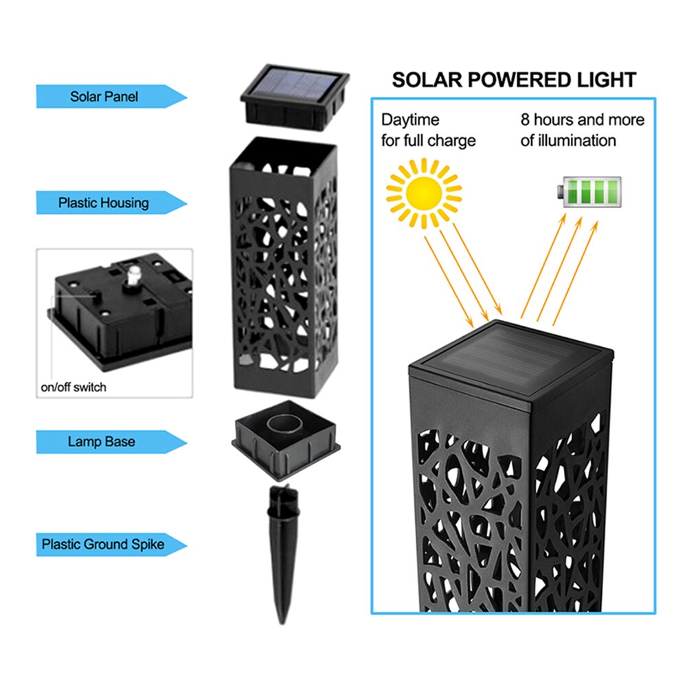 4/8Stck LED Solar- Licht Rasen Lampe Platten Edelstahl Sensor Sonnenlicht Wasserdichte Begraben Licht Garten Weg Lampe dekoration