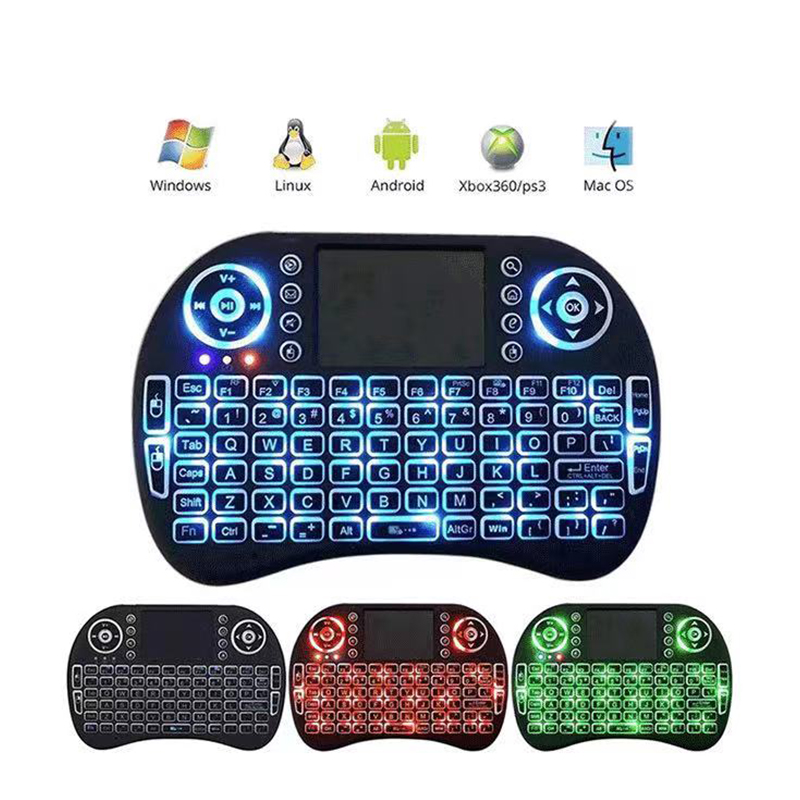 i8 Mini Wireless Keyboard 2.4GHz English Russian Arabic Spanish French Handheld For Android TV BOX Mouse Touchpad Remote Control