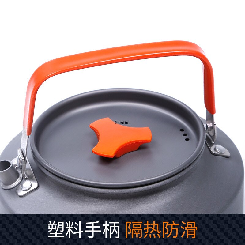 1.1L e 1.6L in lega di alluminio bollitore da esterno campo teiera campeggio esterno teiera caffettiera portatile fornello con manico