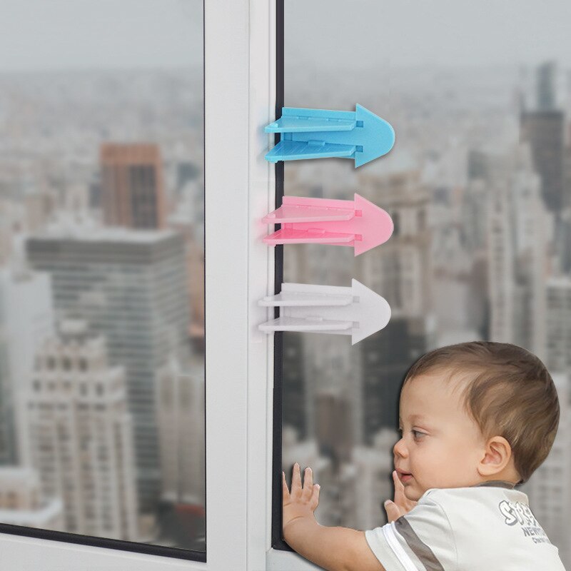 (10 unids/lote) corredera cerradura de la puerta de seguridad para niños actividades para evitar que el bebé abra la ventana y de la puerta 7.5*9 cm YYT208