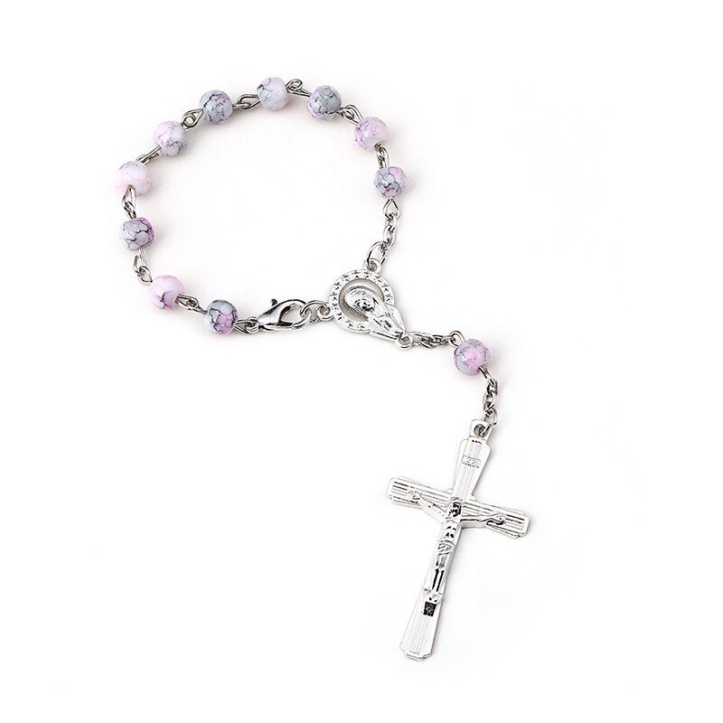 Pulseira traseira de jesus, joia 2021, tendência, coração de jesus, estátua de crucifixo, pulseira católica, presentes, liga de zinco virgem: SL6-1ZI