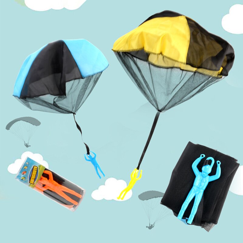 1Pcs Kids Hand Gooien Parachute Speelgoed Nylon Doek/Mesh Kleurrijke Outdoor Kinderen Gooien Parachute Speelgoed Vroege Onderwijs