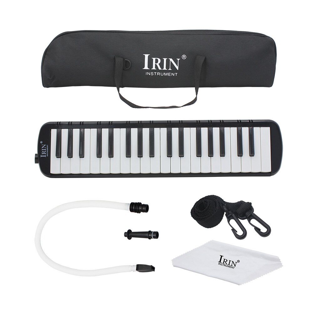37 Keys Piano Melodica Pianica Musical Instrument with Carrying Bag for Students Beginners Kids: black