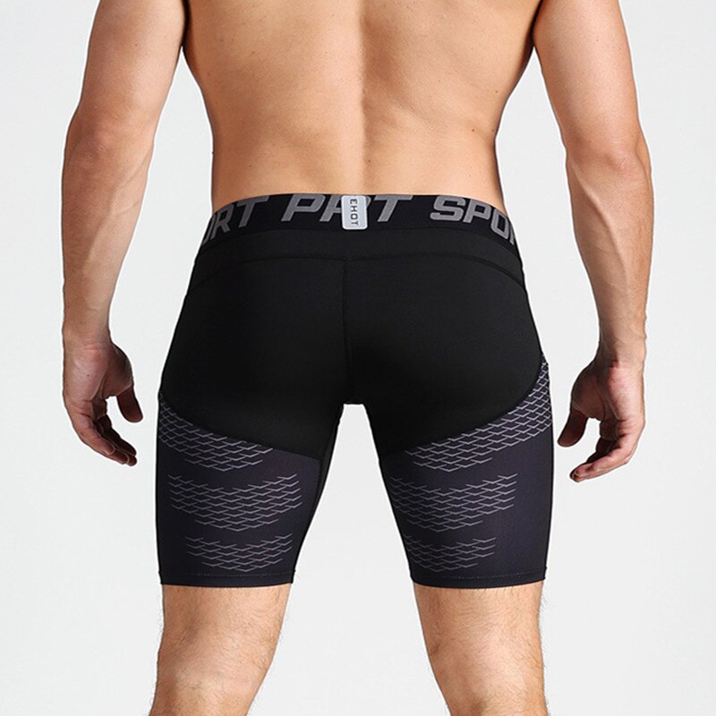 Fitness männer lauf kurze Hose Hai aufbringen enge Sport schnell trocknende unterwäsche Basketball hosen Engen Hosen Caprihose atmungs