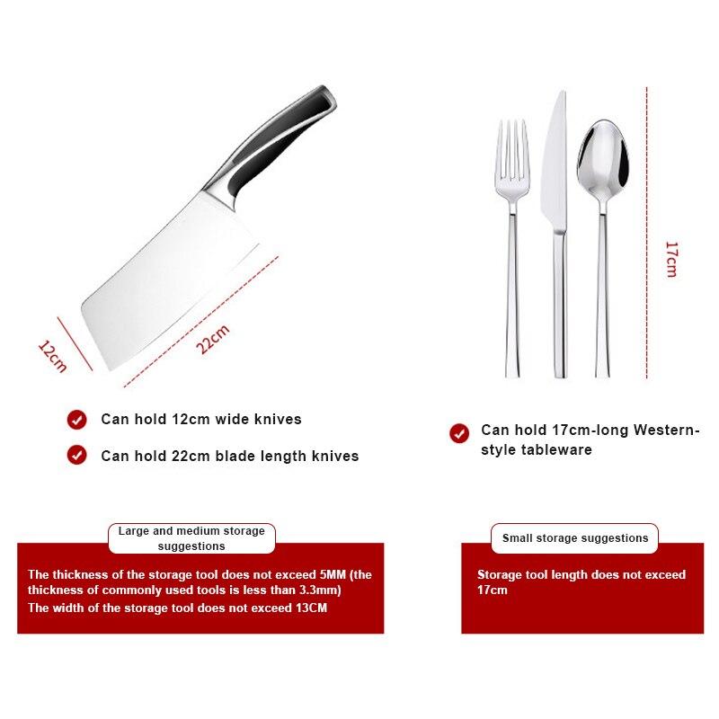Nyligt multifunktionel køkkenknivholder knive opbevaringsstativ med afløbshul køkkenudstyr  te889