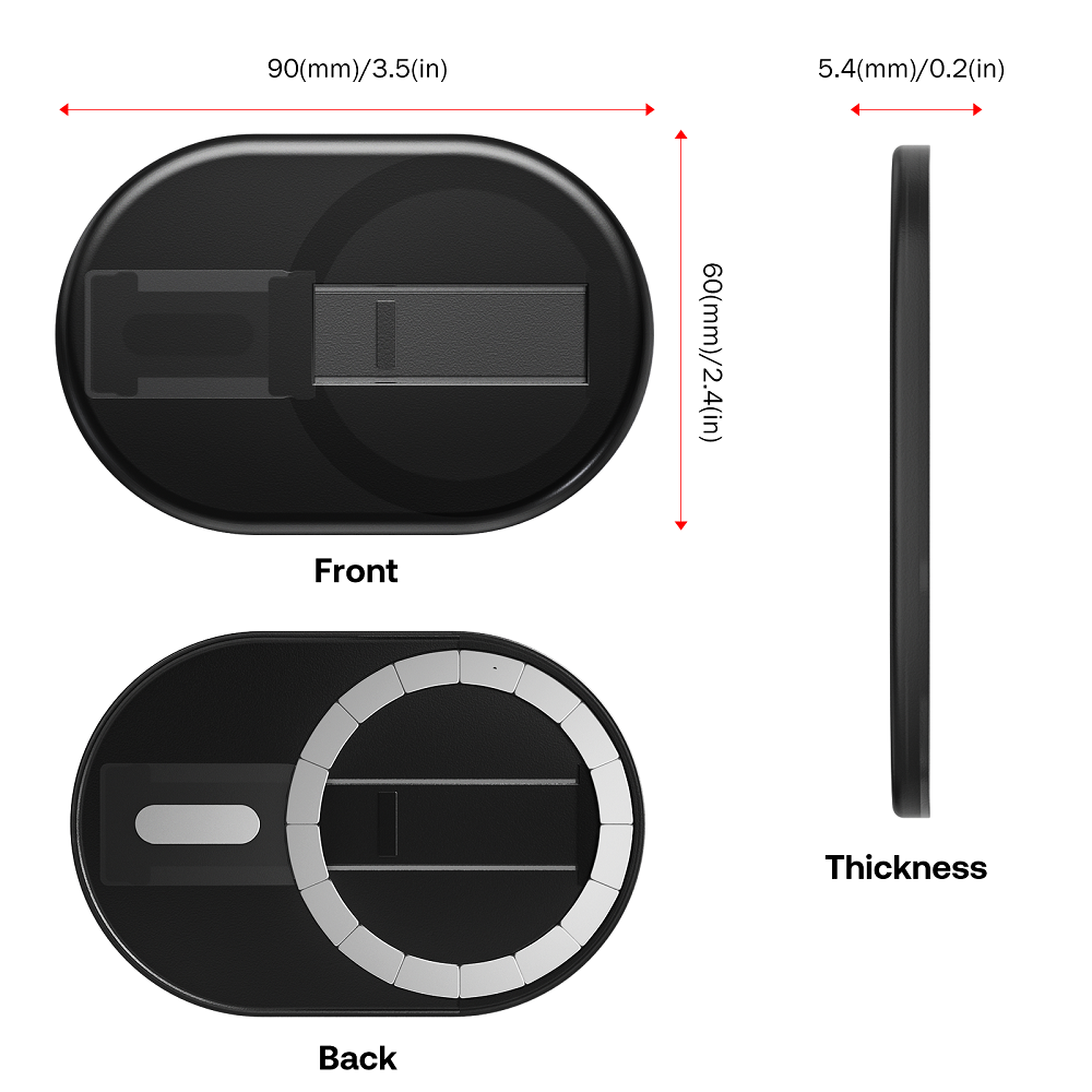 MagSafe Phone Grip with Finger Strap for iPhone 15/14/13/12 Series Magnetic Phone Grip Holder as Magnetic CellPhone Stand Holder