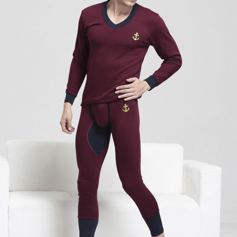 Bomull långkalsonger termounderkläder leggings heren vinter undergoed blusa termica masculina segunda pele termica homem moto: Brun / L