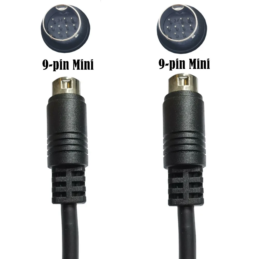 Mini Din 9-poliges Adapter kabel aus gezeichnete elektrische Leitfähig keit 9-poliger Stecker auf 9-poliger Stecker für Medien center Empfänger 1m 2m 3m