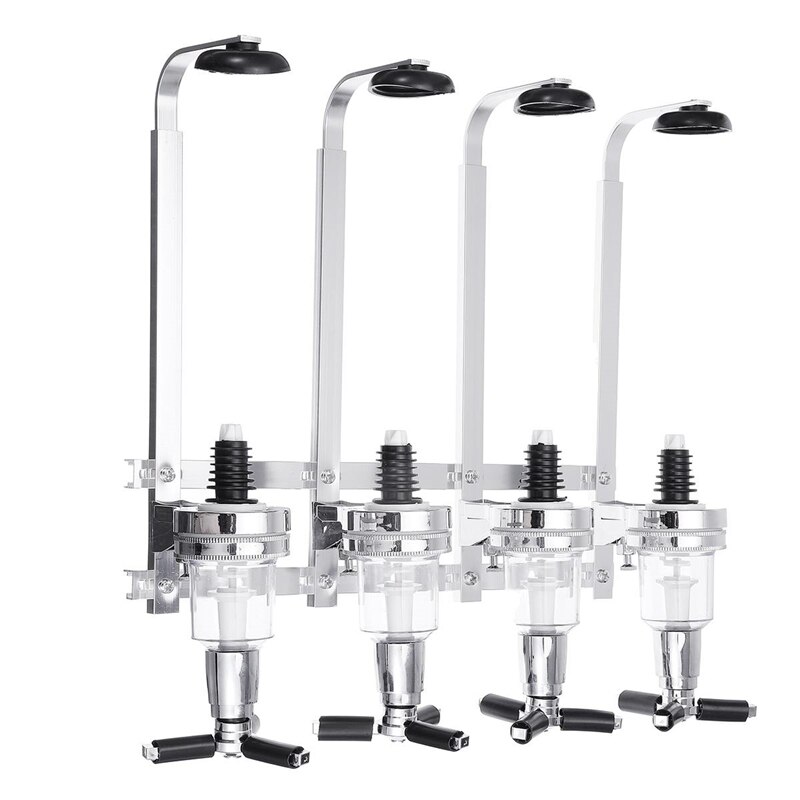 1-8Pcs 1/2/3/4 Bottle Bar Beverage Liquor Dispenser Holder Alcohol Drink Shot Wall Mounted 1-4 Station Beer Wine Pourers Divider