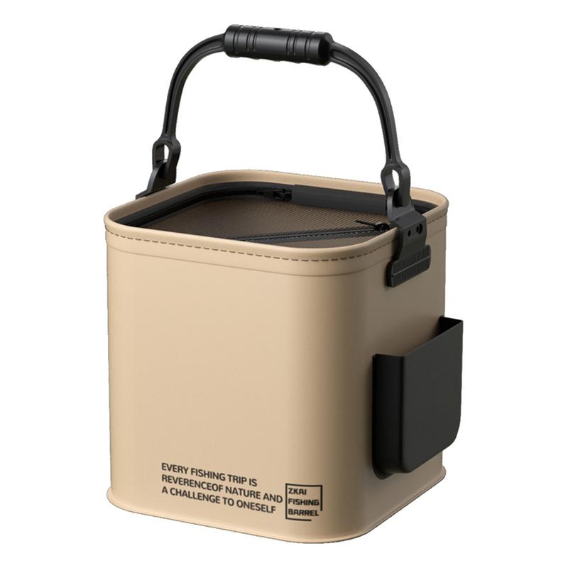 Portable fishing bucket, foldable fish bait bucket, eva water tank, 8l/14l fishing tackle, live fish box, water bag for camp fishing