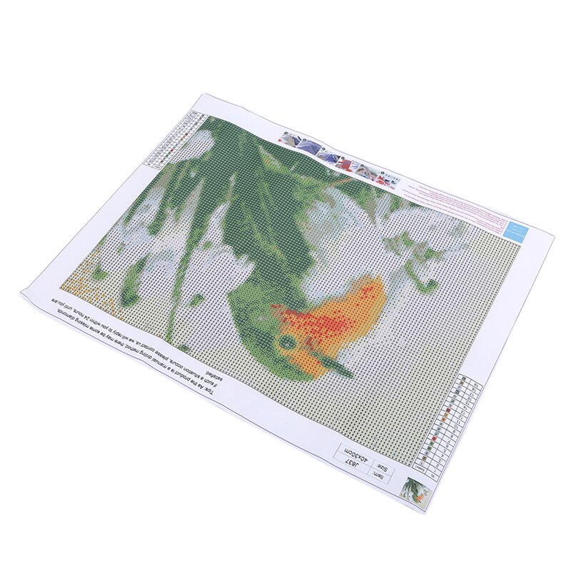 Steen Schilderen Olieverf Orchidee Groene Vogel Ronde Diamant Vol Diamanten 5d Diy Kruissteek Diamant Schilderij