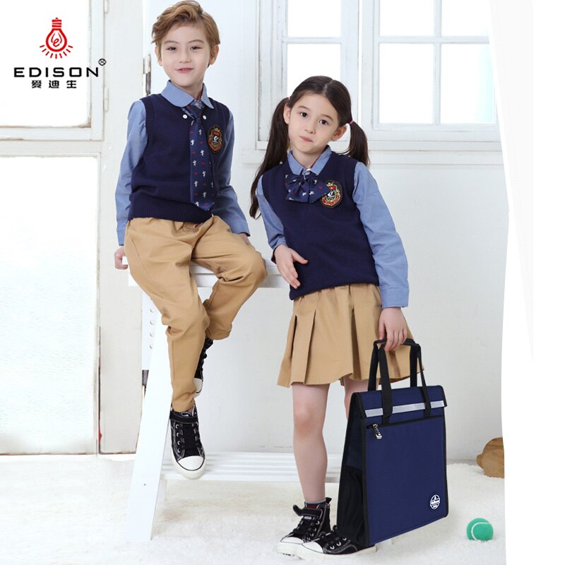 Edison Primary School Bag Tutorial Bag Waterproof Handbag Boys Girls Art Package Tutorial Package Reduced Portable Textbook Bags