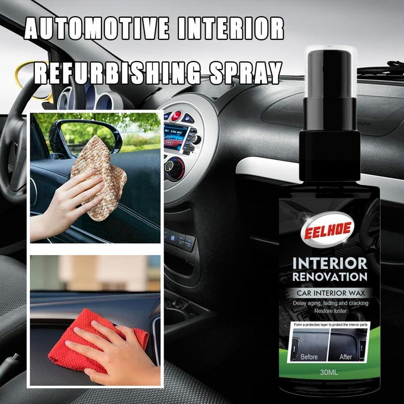 Bil interiør renovering spray auto bil interiør rengøringsværktøj multifunktionelt voksdæk dedikeret renoveringsmiddel