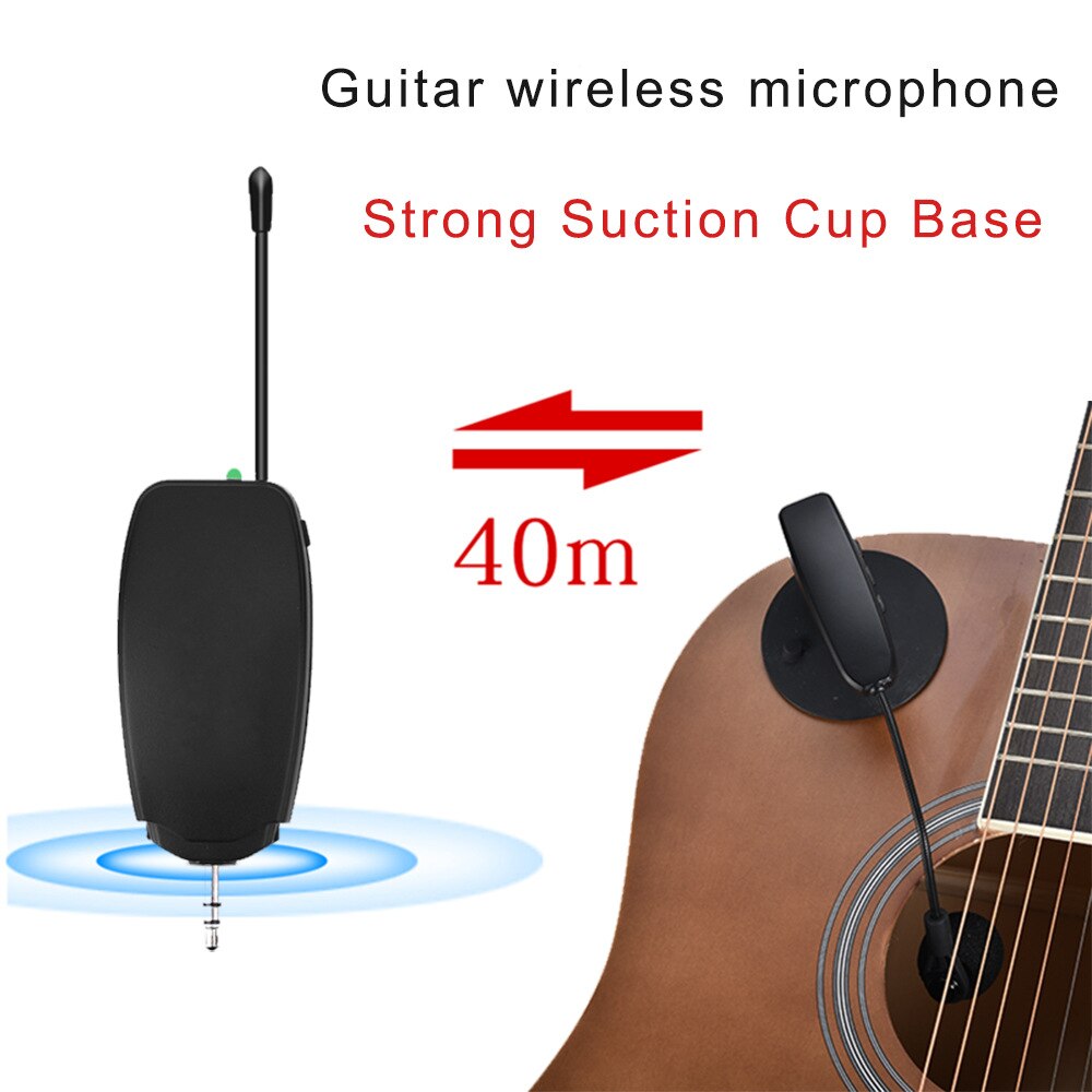 Micrófono inalámbrico UHF para guitarra, violín, violonchelo, mandolina, portátil, instrumento Musical, mitrifoom inalámbrico para violín