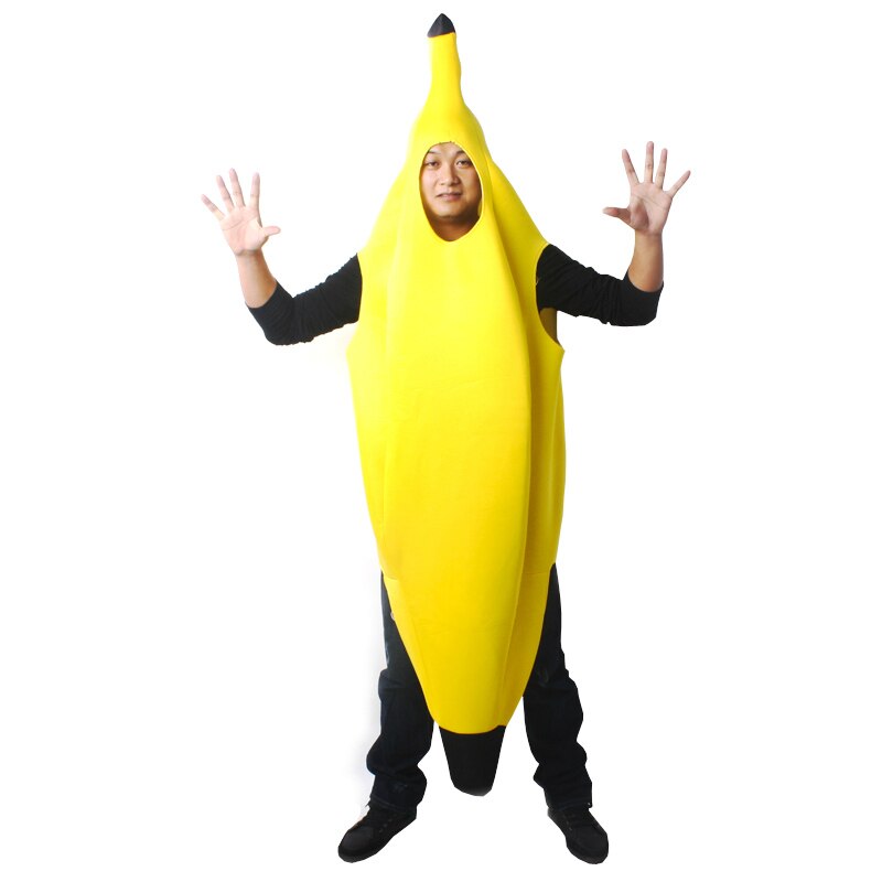 Voksen banan kostume fancy dress outfit mænd kvinder unisex sjov hjort gul frugt party kostume tøj