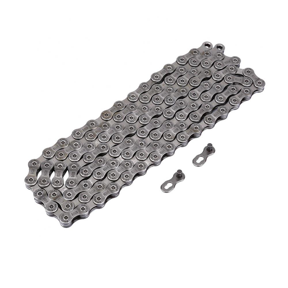 Cadena HG73 para bicicleta de montaña, 9/27 velocidades, 116 eslabones, a prueba de estiramiento, con hebilla