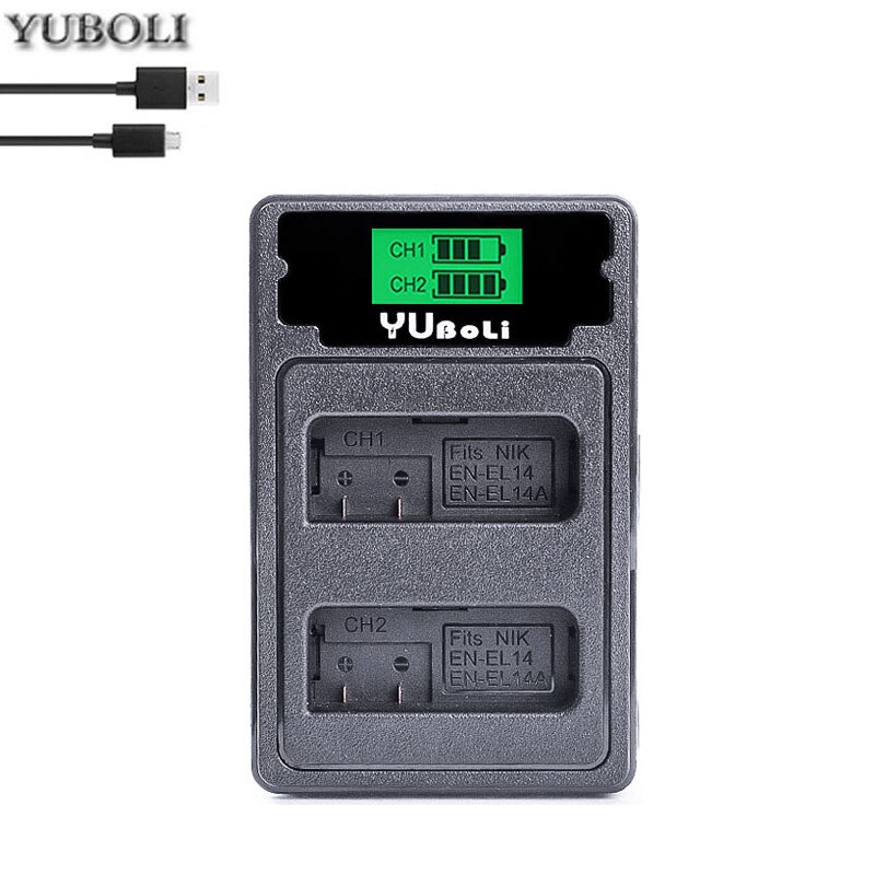 Decoded bateria ENEL14 en-el14a EN EL14 EL14A EN-EL14 Battery For nikon Coolpix D3100 D3200 D3300 D5100 D5200 D5300 P7000 P7100: charger only