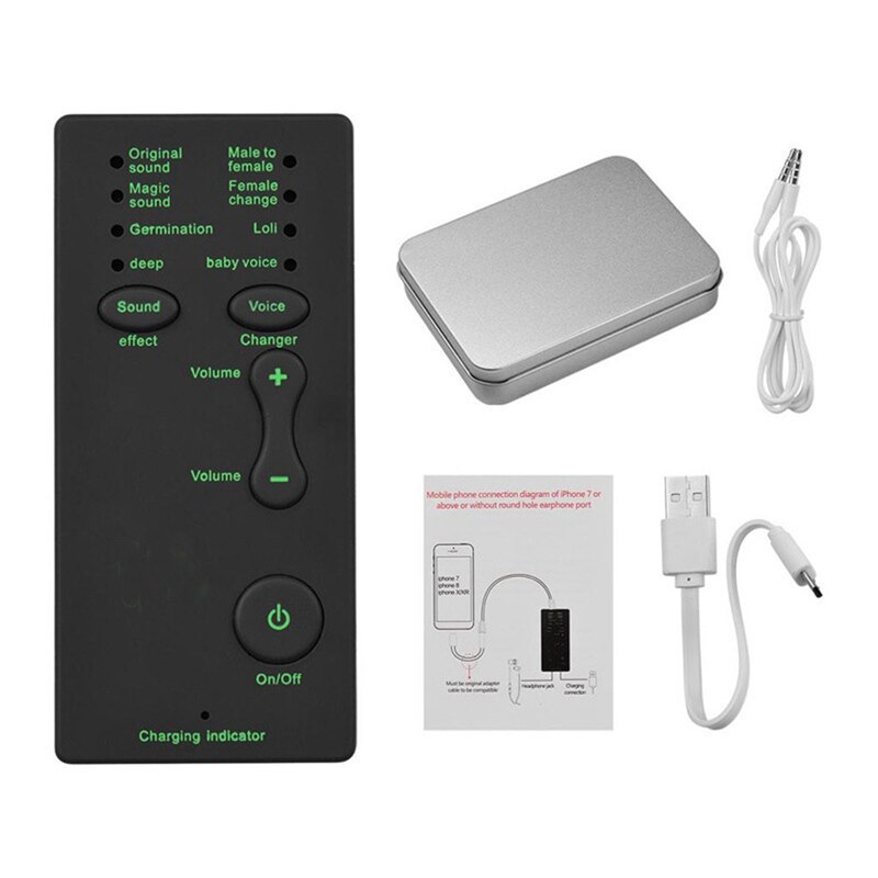 Voice Changer 7 Different Sound Changes Device for Computer Laptop Mobile Phone