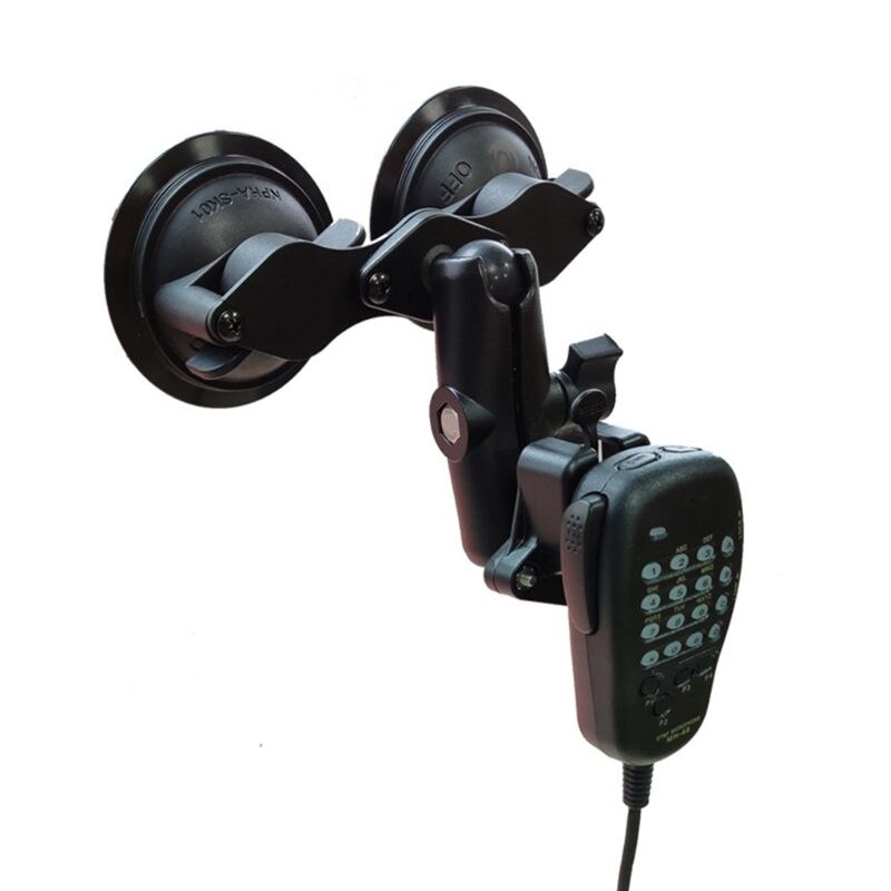 Car Window Twist Lock Dual Suction Cup Base with 1 Inch Ball Head Mount Holder WXTB