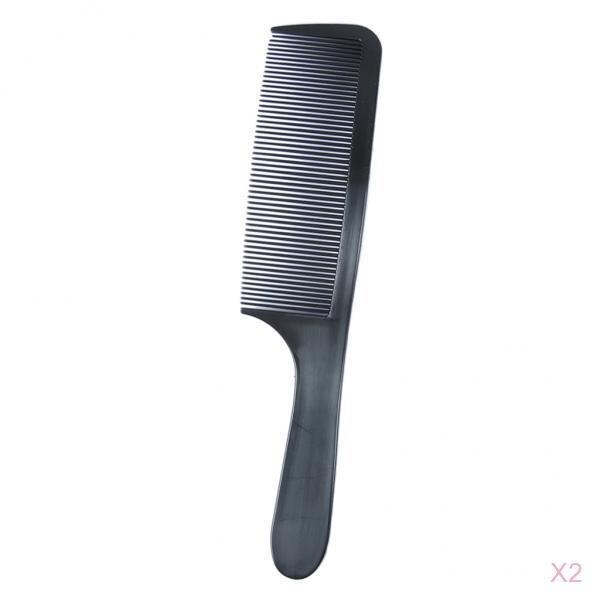 2x Plastic Curved Hair Clipper Cutting Comb Barber Salon Flat Top For Men