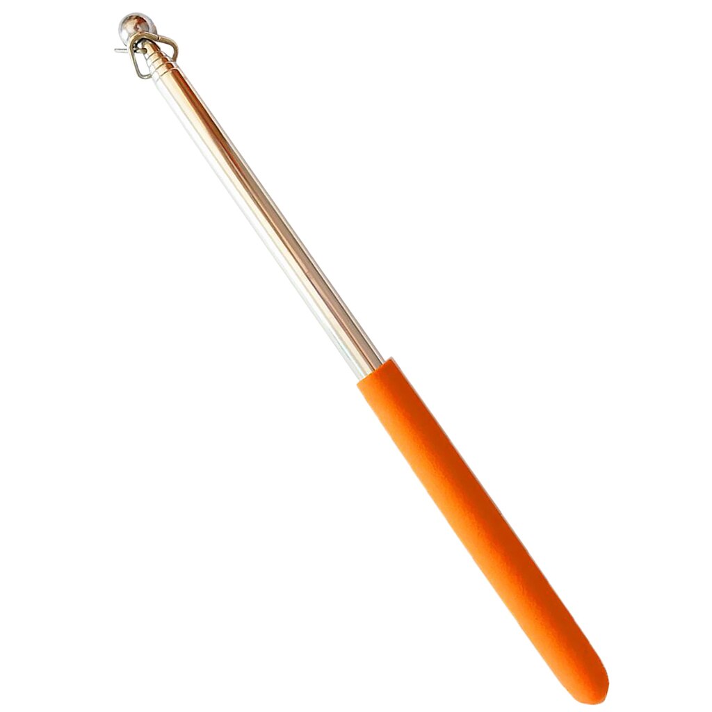 1m Portable Extendable Telescopic Stainless Steel Flagpole Banner Guide Pole for Outdoor Parades Flags Windsock: Orange