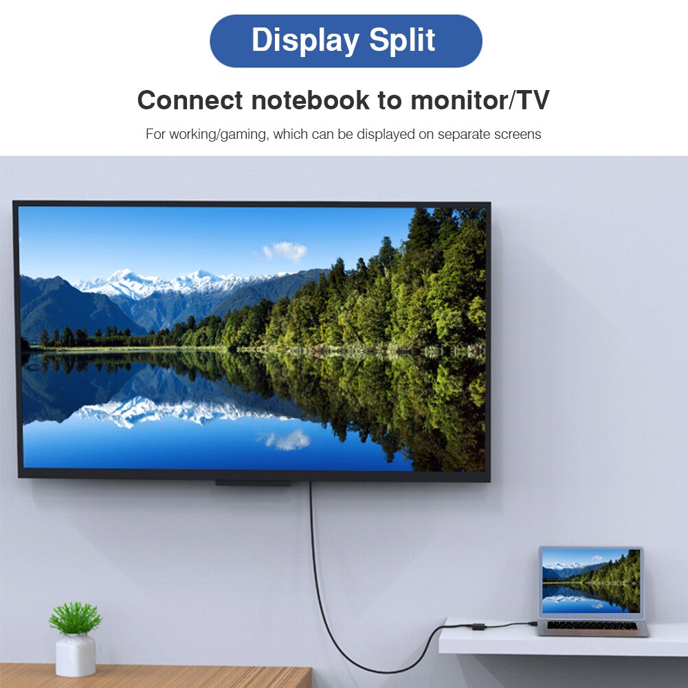 Hdmi Naar Vga + Hdmi Adapter 1080P Dual-Monitor Audio/Video Converter Vga Splitter Voor Pc Notebook projector Hdmi Splitter 1 In 2