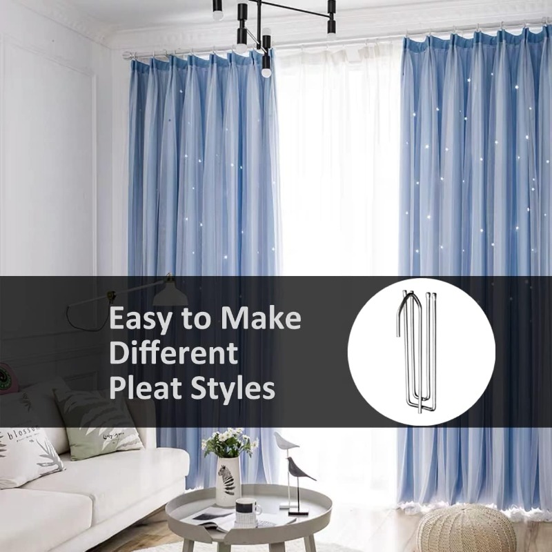 Gardintejpkrok 4- stifts gardinkrokklämma duschdraperiklämma draperistänger glidspänne fönsterveck klämma