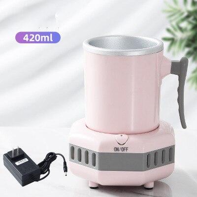 Instant Quick Cooling Cup, , Portable Mini Refrigerator Electric Cooler Cup Cans, Home Office Cold Drink Machine Small: EU Pink