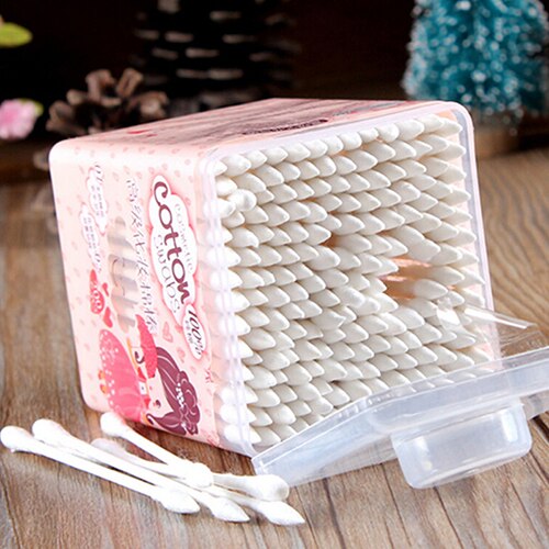 200 pièces/lot cosmétique beauté écouvillons oreille propre bijoux pointus coton écouvillons femmes santé maquillage q-conseils coton écouvillons