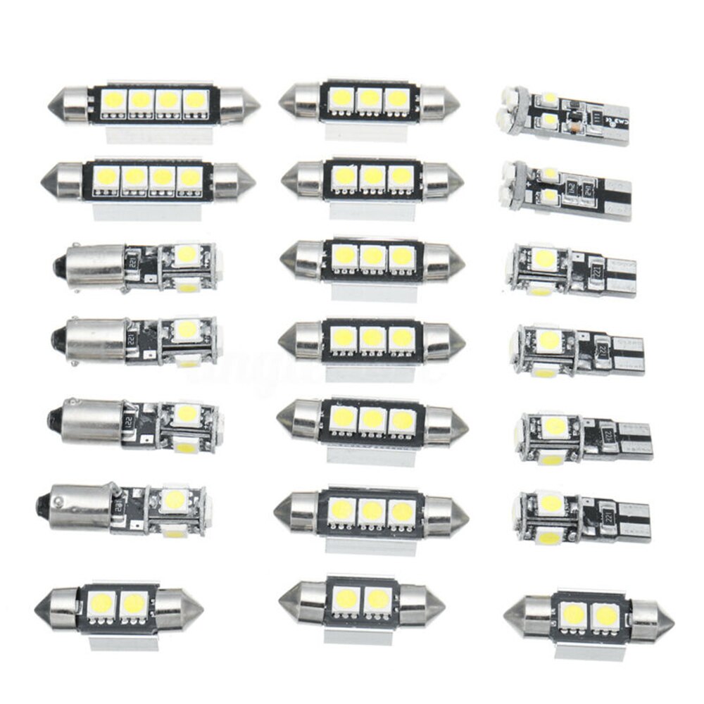 21 Bulbs LED Light Bulb Bulb Replacement Car Interior Set Super Bright 21Pcs