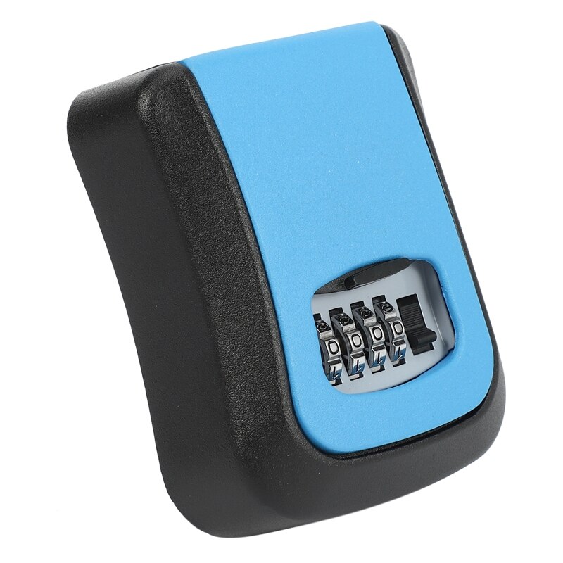 Password Key Lock Box Wall Mounted Zinc Alloy Key Box Weatherproof 4 Digit Combination Key Storage Lock Box