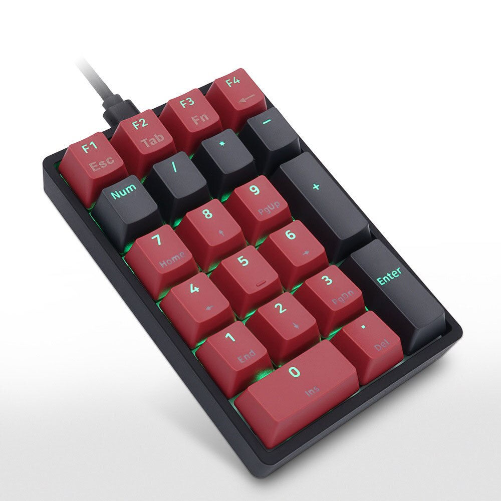 Gateron GK21s Bluetooth&amp;USB Wire 5.1 Swappable Numpad PBT Keycaps RGB Backlit Type-C Fully Programmable Chocolate Mechenical
