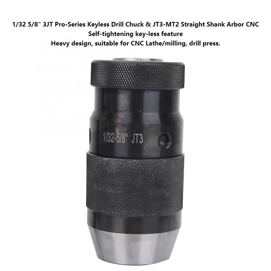 1/32 5/8 "JT3 Pro-série mandrin de perceuse sans clé et JT3-MT2 tige droite tonnelle CNC pince de fraisage mandrin