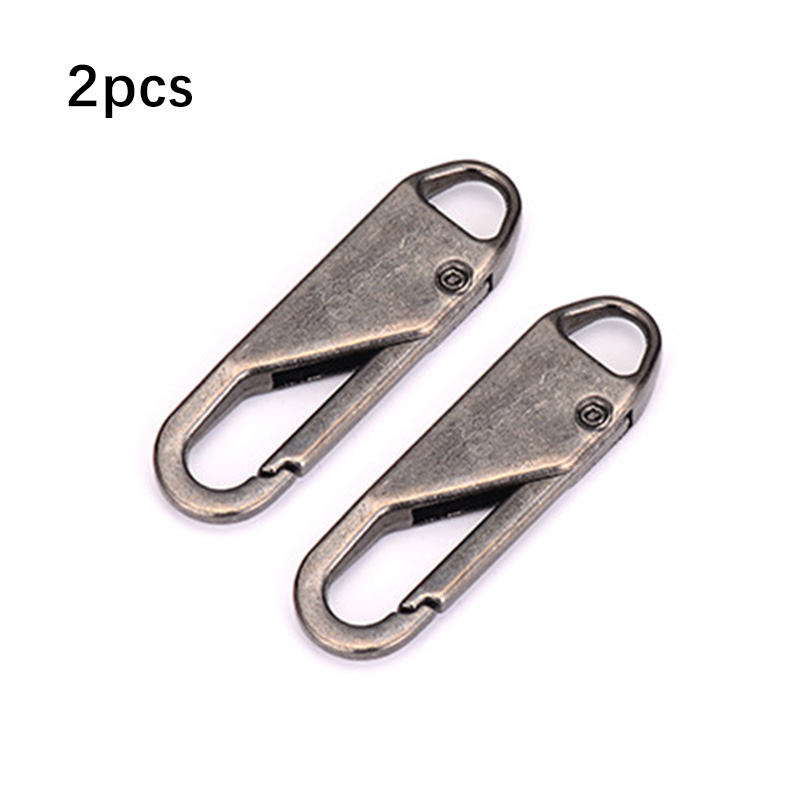 12PCS Instant Zipper Universal Instant Fix Zipper Repair Kit Replacement Zip Slider Teeth Rescue Zippers for 3 Different Size: 2pcs Light black