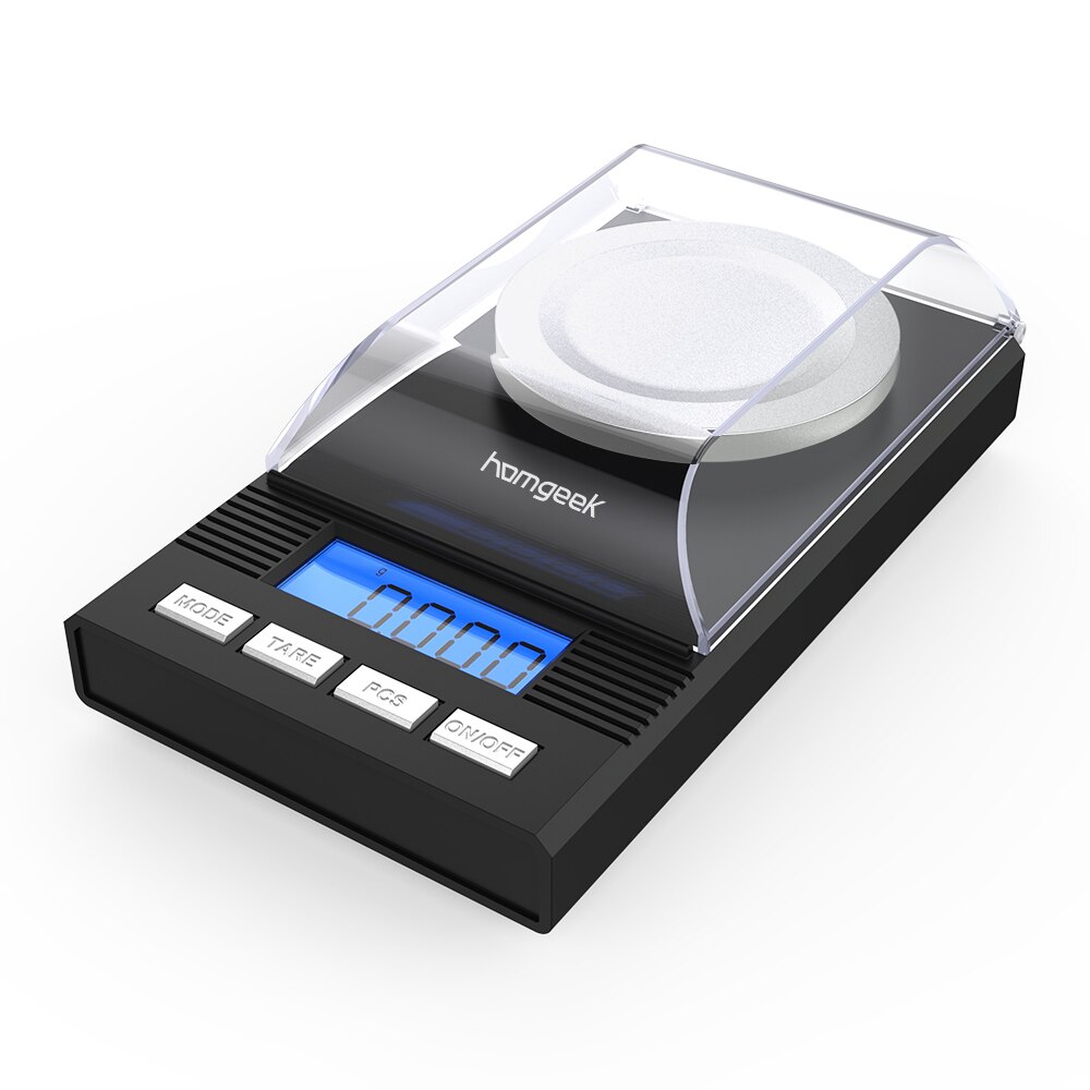 Digital Milligram Scale 50G/0.001G Mini Electronic Balance Powder Scale With Calibration Weight Tweezer And Weighing Pan: Default Title