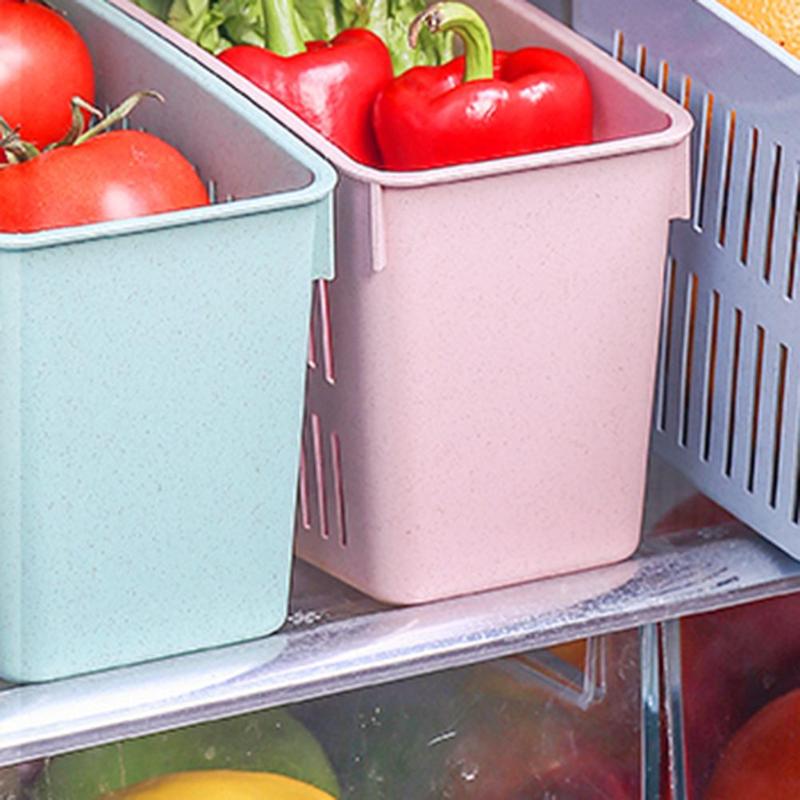 Universal Household Storage Box Fridge Drink Bottle Holder Fruit Vegetable Drain Basket High Capacity Storage Accessories