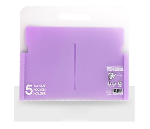 EZONE 5 pochette dossier couleur bonbon expansion portefeuille PP dossier Portable Document sac bureau fichier stockage sac 327*280*30mm: Purple