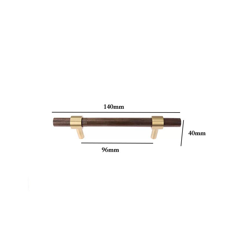 Messing Nussbaum Schrank Griffe Holz Griff für Schrank Kommode Knöpfe Schublade Zieht Möbel Tür Hardware: 140mm length